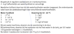 Dosering Brilliant vaatwaspoeder, emmer 10 kg UN3253