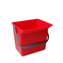 Emmer tbv Materiaalwagen, rood, 6 liter
