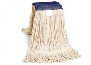 Mop katoen met band 450 gram (m.blauwe rein.pad)