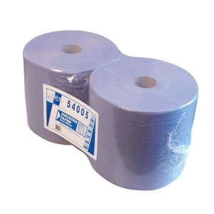 Industriepapier rec. 2 lgs 26 cm, Blauw 2x380meter