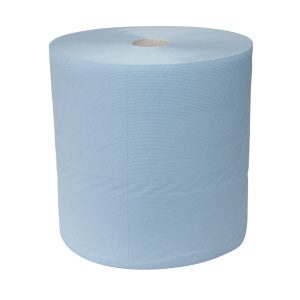 Industrie papier verlijmd 3 laags 37 cm, Blauw 1 x 380m