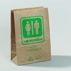 Papieren blokbodemzakken bruin 44526