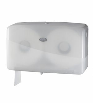 Mini Jumbo Duo Toiletrolhouder Pearl White