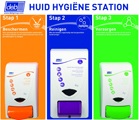 deb Huidhygienestation Klein met 3 dispensers