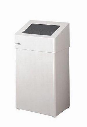 Afvalbak RVS gepoedercoat Wit, 18 liter