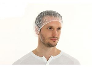 Baret PP Non-Woven 58 cm Wit, polybag, doos 1000 stuks