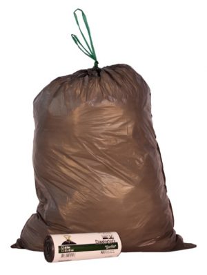 LDPE afvalzak grijs met trekband 45181