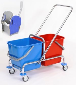 Rolemmer Duo met pers RVS 2 x 25 liter