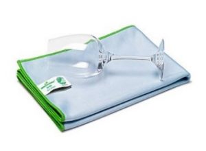 Poleerdoek/ glasdoek 70x61cm Blauw per stuk