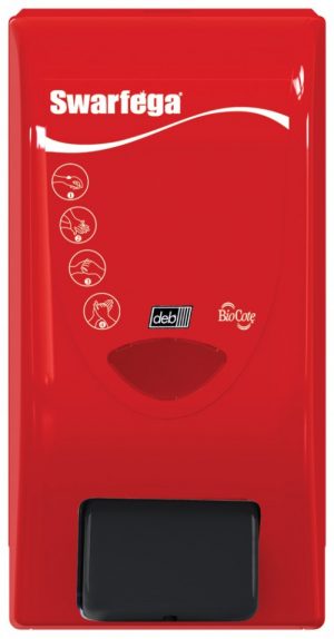 Deb Dispenser 4 liter voor Swarfega Handreinigers (rood)