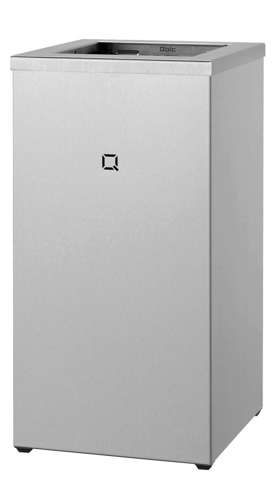 Afvalbak open RVS Mat geslepen, 35 liter