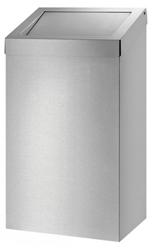 Afvalbak, 50 liter RVS, gesloten, AC BB 50 E