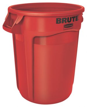 Ronde Brute Container 121 liter, Rood, (in div. kleuren)