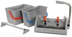 Mopkit SGA 10, 22L+15L emmers, speedclean mop pers + rek