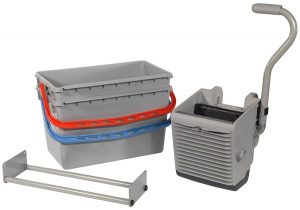 Mopkit SGA 9, 2x 22L emmers, moppers + rek