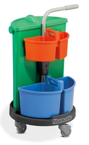 NCG 3 Carrousel werkwagen graphite, 4L + 10 L trays, 1x 70L