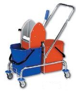 Rolemmer Duo met pers Chroom 2 x 17 liter