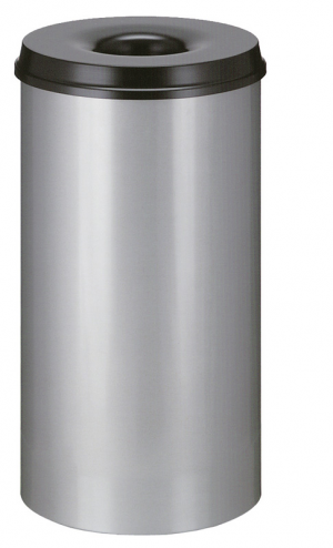 Vlamdovende Papierbak Aluminiumgrijs/Zwart, 50 liter