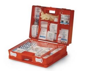 Verbandkoffer A3, oranje, 10 of meer pers. conform Arbo