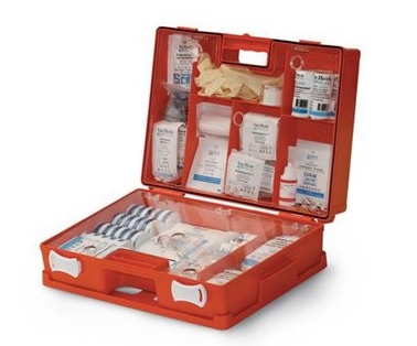 Verbandkoffer A3, oranje, 10 of meer pers. conform Arbo