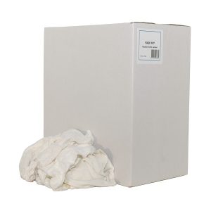 Badhanddoeken wit klein gesneden, doos 8 kg