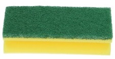Schuurspons geel groen - kleurcodering in de schoonmaak