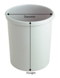 Berekening juiste afvalzak voor afvalbak