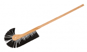 Hanekamborstel met kuif, zwart paardenhaar gemengd