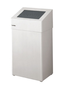 Afvalbak, 50 liter, RVS Witte Coating ABU 50 EP