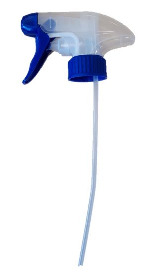 Spraykop voor bedrukte fles blauw