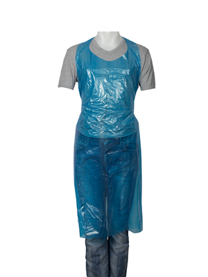 Schort blauw, (zondermouw)80 x 125 cm, doos 10 x 100 stuks