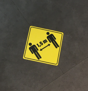 Vloersticker ruit 1,5 afstand (klein)