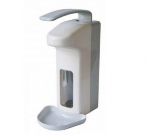 Zeep&desinfectie elleboogdispenser 1L kunststof