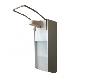 Zeep&desinfectie aluminium elleboogdispenser