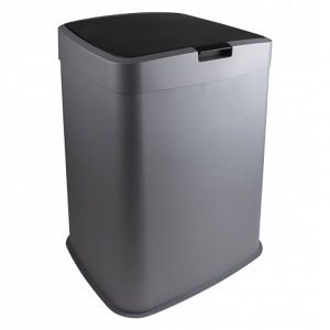 Afvalbak 70 liter Grijs/Zwart kunststof bodemloos