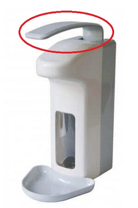 Hendel voor kunststof elleboogdispenser