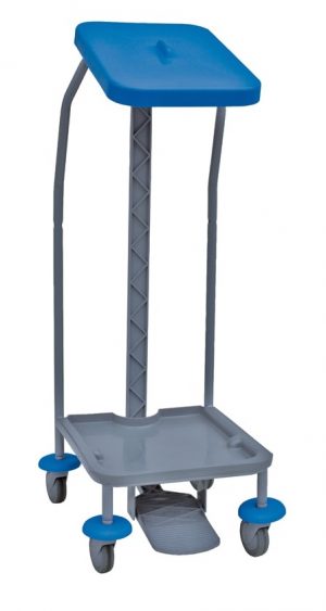 Wasgoed/afvalverzamelwagen 1x70liter Blauw