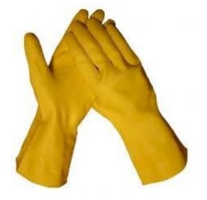 419151 Huishoudhandschoen natural rubber Geel maat XL