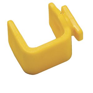 Haak voor waarschuwingsbord 'tray-fix' geel