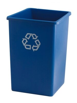 Vierkante container 49,5 x 49,5 cm, hoogte 70 cm Blauw