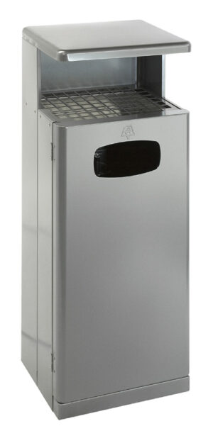 Buitenafvalbak met afdak, 55 ltr Grijs