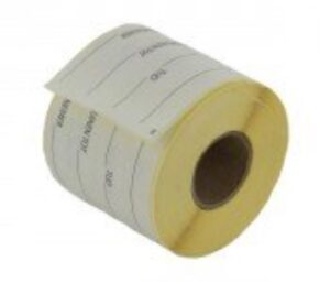 Label productie, afneembaar, 75x50mm, 250 stuks op rol