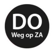 Daglabel do weg op za, rinse a way, 500 stuks op rol