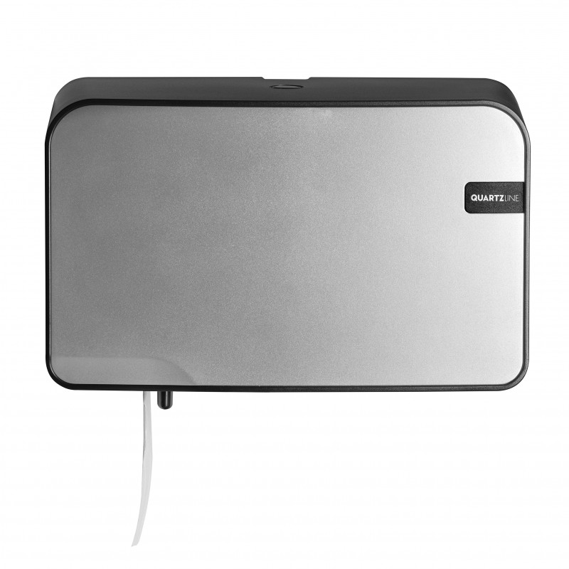 Duotoiletrolhouder compact rol/traditioneel Silver Quartz