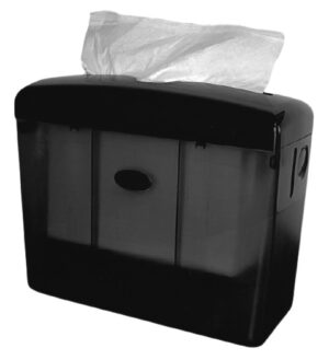 Kunststof tafeldispenser zwart voor multifold handdoekjes