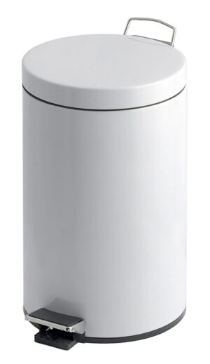 Pedaalemmer met kunststof binnenemmer Wit 12 L