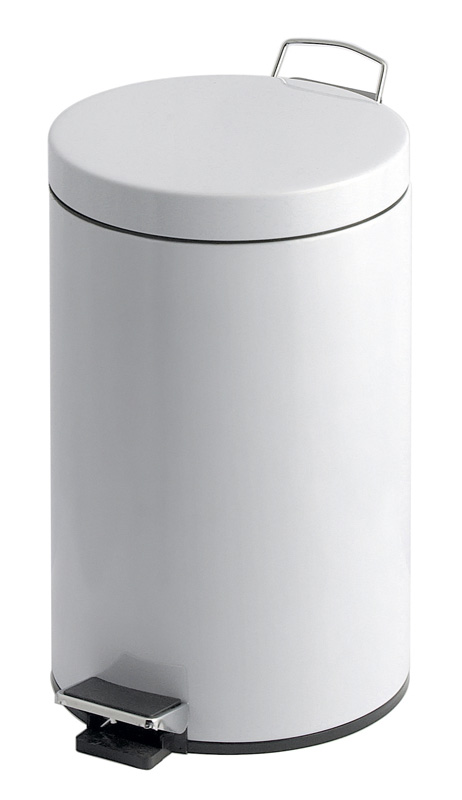 Pedaalemmer met kunststof binnenemmer Wit 12 L