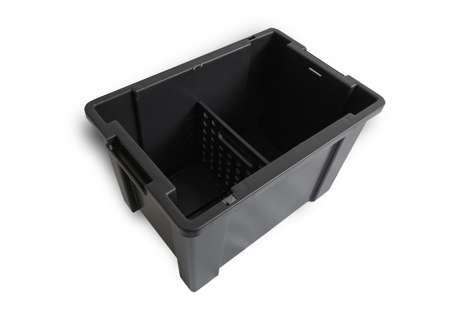 Diepe opbergbox zwart tbv EM/SM en PM werkwagens