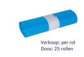 Afvalzak HDPE 70 x110 cm Blauw T25 120L 1 x 20 stuks (25ds)