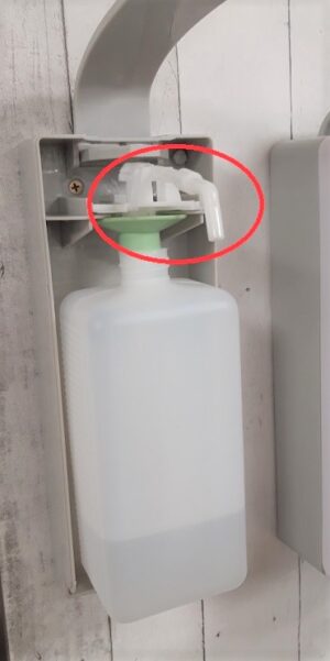 Pompje voor kunststof elleboogdispenser